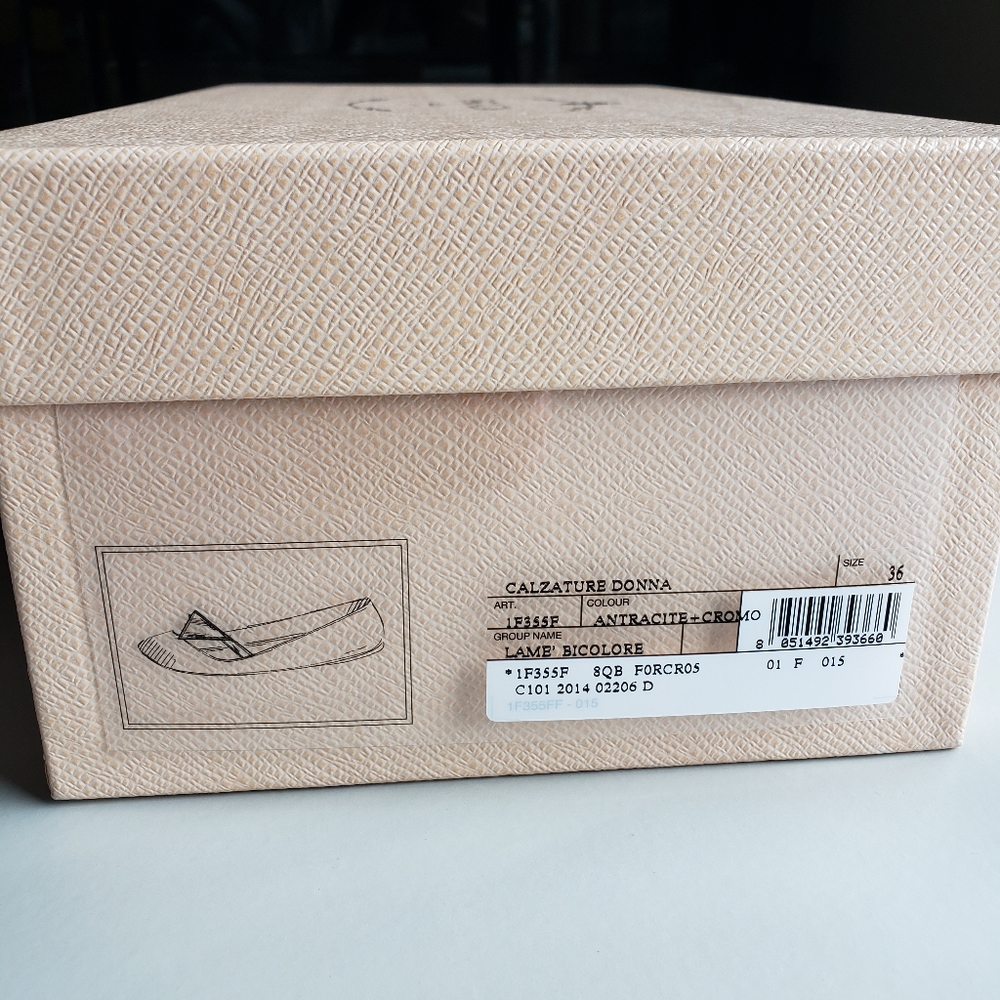 Prada sz36 flats (Anthracite+Chrome) - Picture 8 of 11